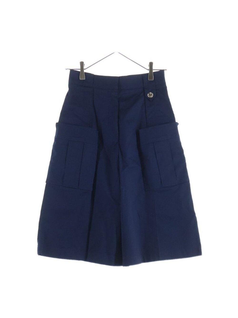 Louis Vuitton Bermuda Shorts Half Wide Cargo Pants Cotton Polyurethane Navy